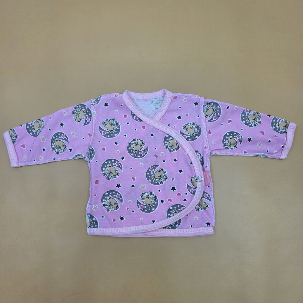 Распашонка №5 (кулирка, кнопки сбоку, длинный рукав, швы наружу) артикул анонс 1542-56МД