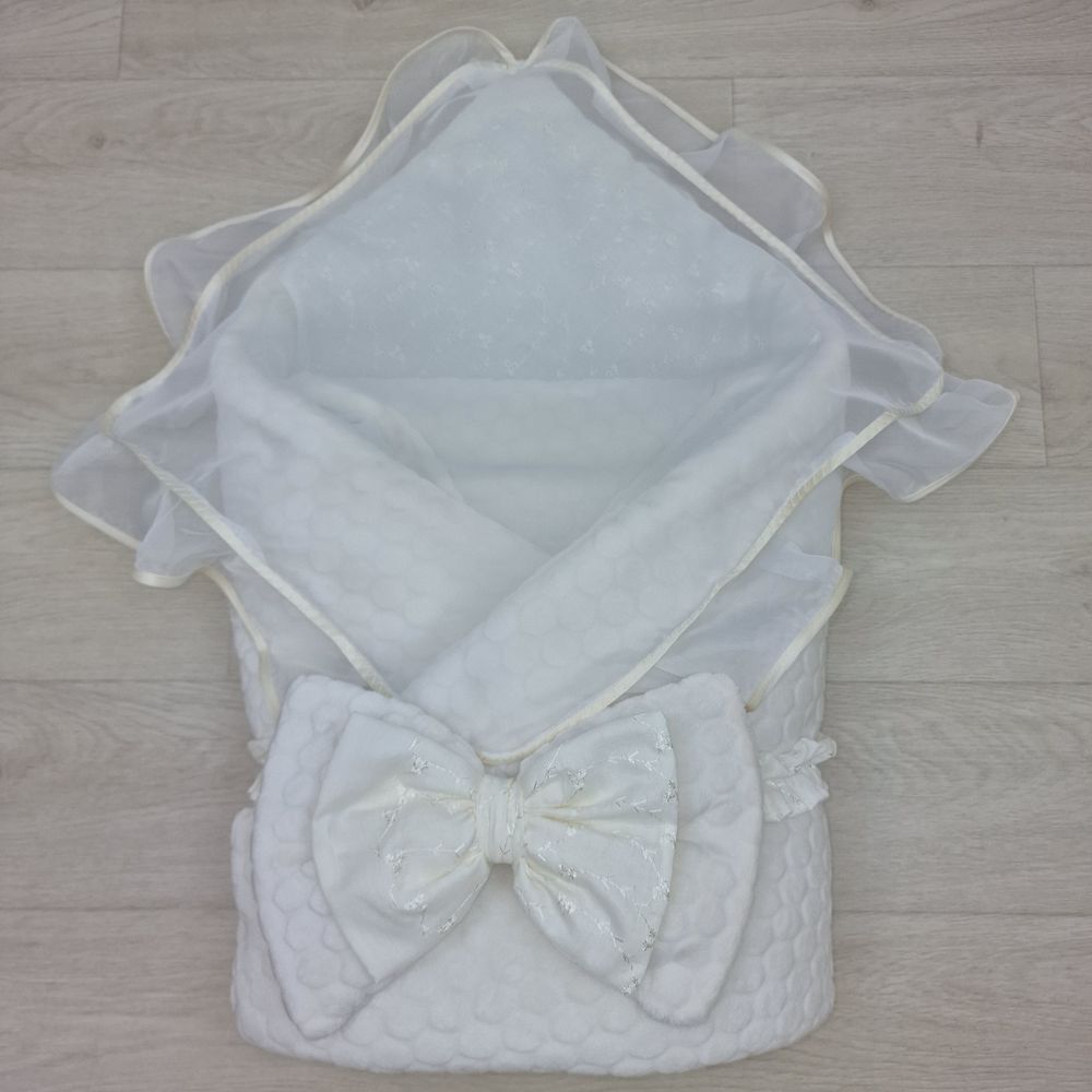 Комплект на выписку 3 пр: одеяло+уголок+бант (двухсторонний) артикул анонс 1876в-0-1_н_03