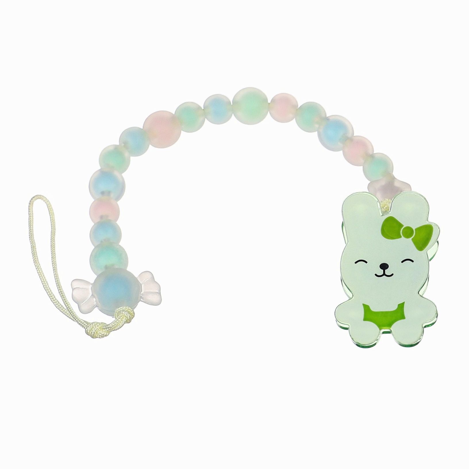 Держатель для пустышки «Зайка», цвет зеленый артикул анонс 9844086