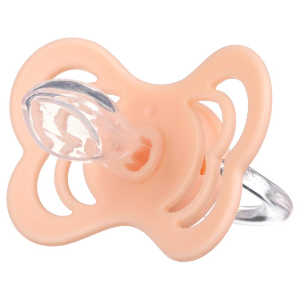 Картинка Соска - пустышка ортодонтическая, силикон, +6 мес., с держателем, цвет розовый (№9887462) от магазина Мир детей Товары для Новорожденных