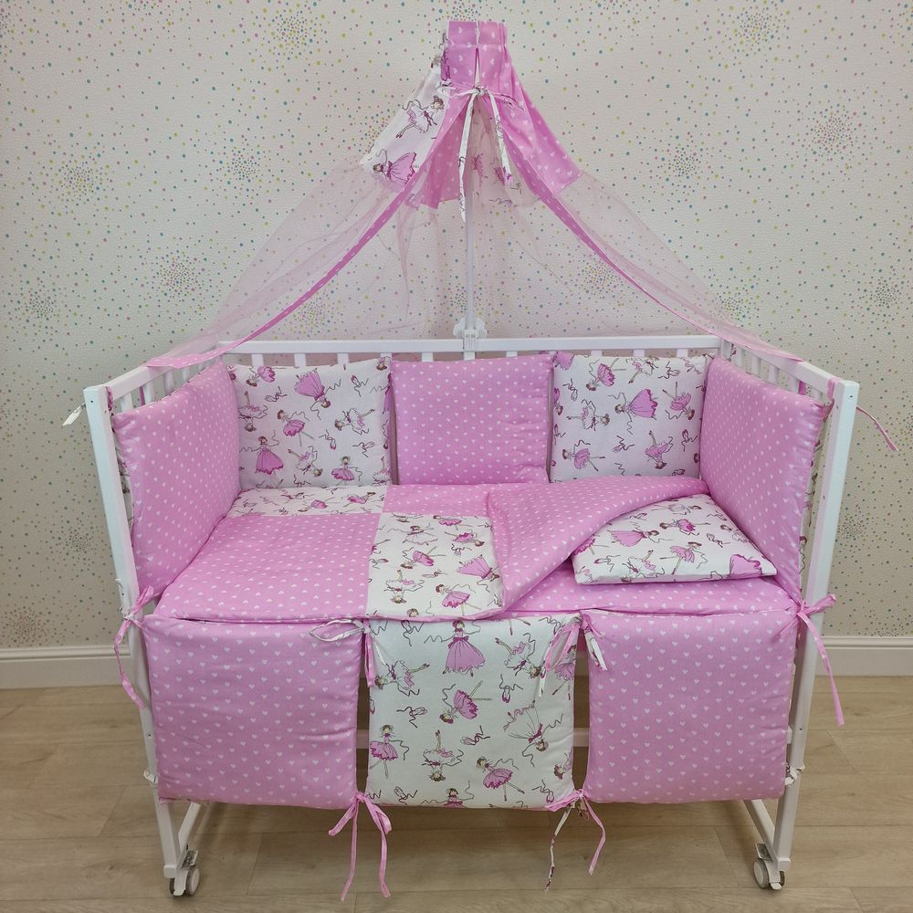 КПБ 13 пр (борт + пододеяльник + одеяло + наволочка + подушка + простынь (бязь) 6кв+2пр артикул анонс 1126-2-1бб_02