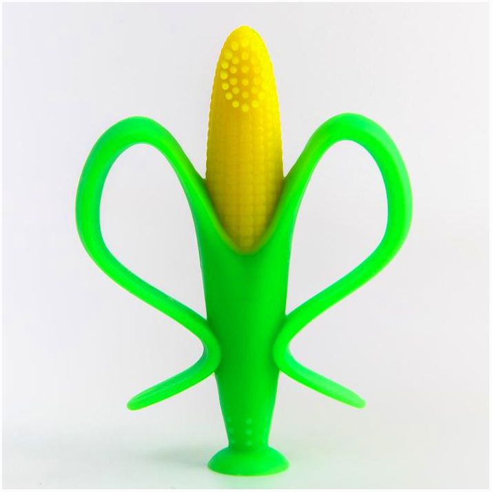 № 4671783 Детская зубная щетка массажер-прорезыватель, силиконовая, Uviton «Кукуруза»