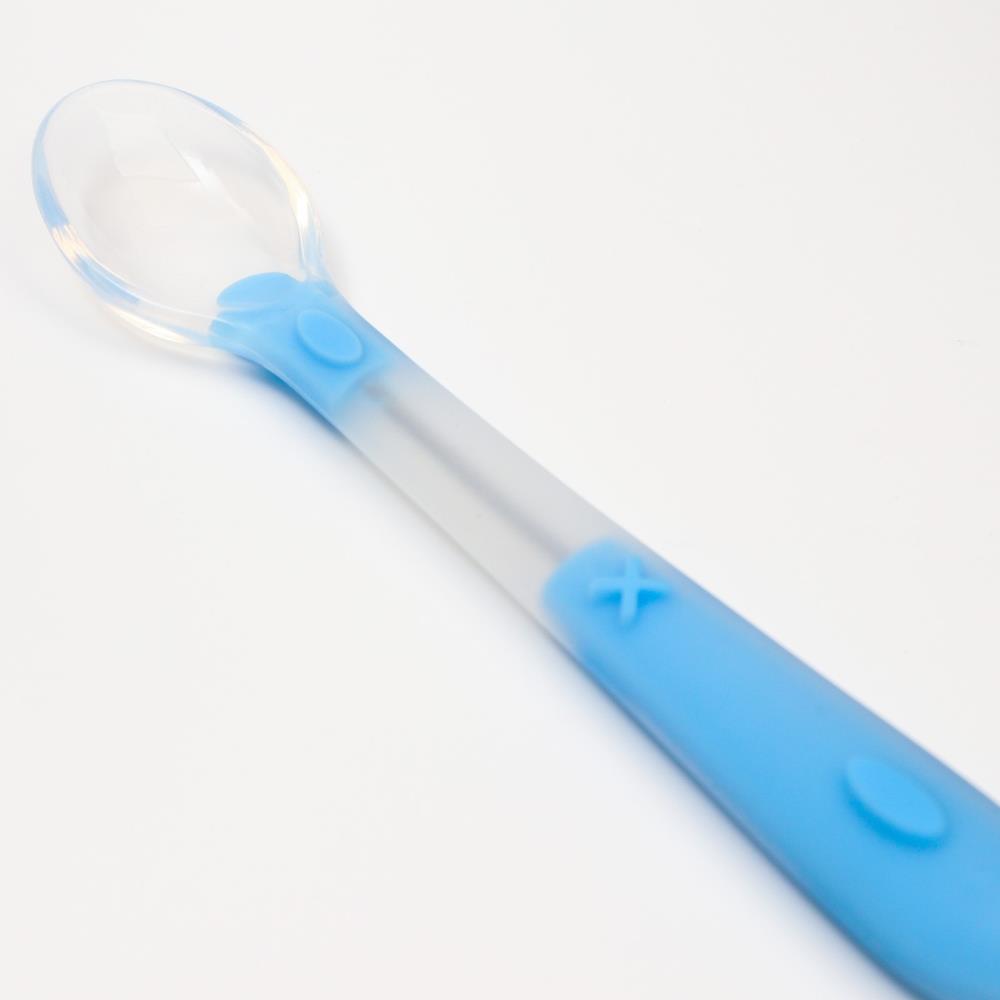 Картинка Ложка детская для кормления силиконовая, от 5 мес., цвет голубой (№7550795) от магазина Мир детей Товары для Новорожденных