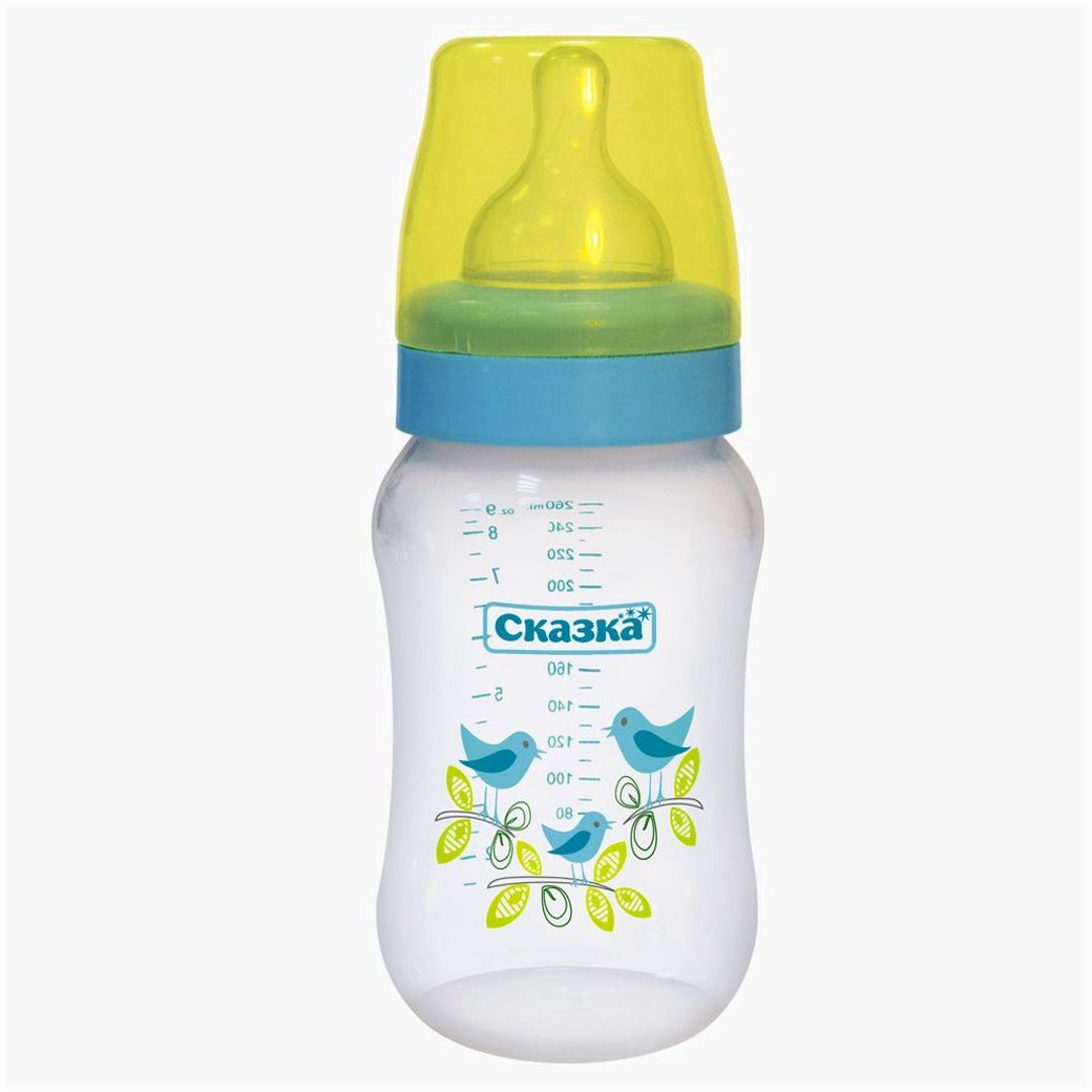 № 1198С Бутылочка с талией, с широким горлом (пластик, силиконовая соска)