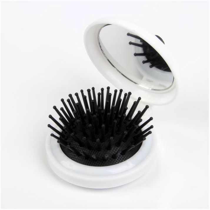 Картинка Расчёска массажная «Божья коровка», с зеркалом, складная, на блистере, цвет МИКС (№4301606) от магазина Мир детей Товары для Новорожденных