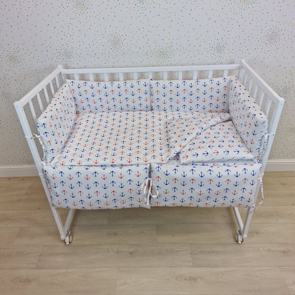 Картинка КПБ 11 пр (борт + пододеяльник + одеяло + наволочка + подушка + простынь (бязь) 6пр (№1133-0-1бб) цвета в ассортименте от магазина Мир детей Товары для Новорожденных