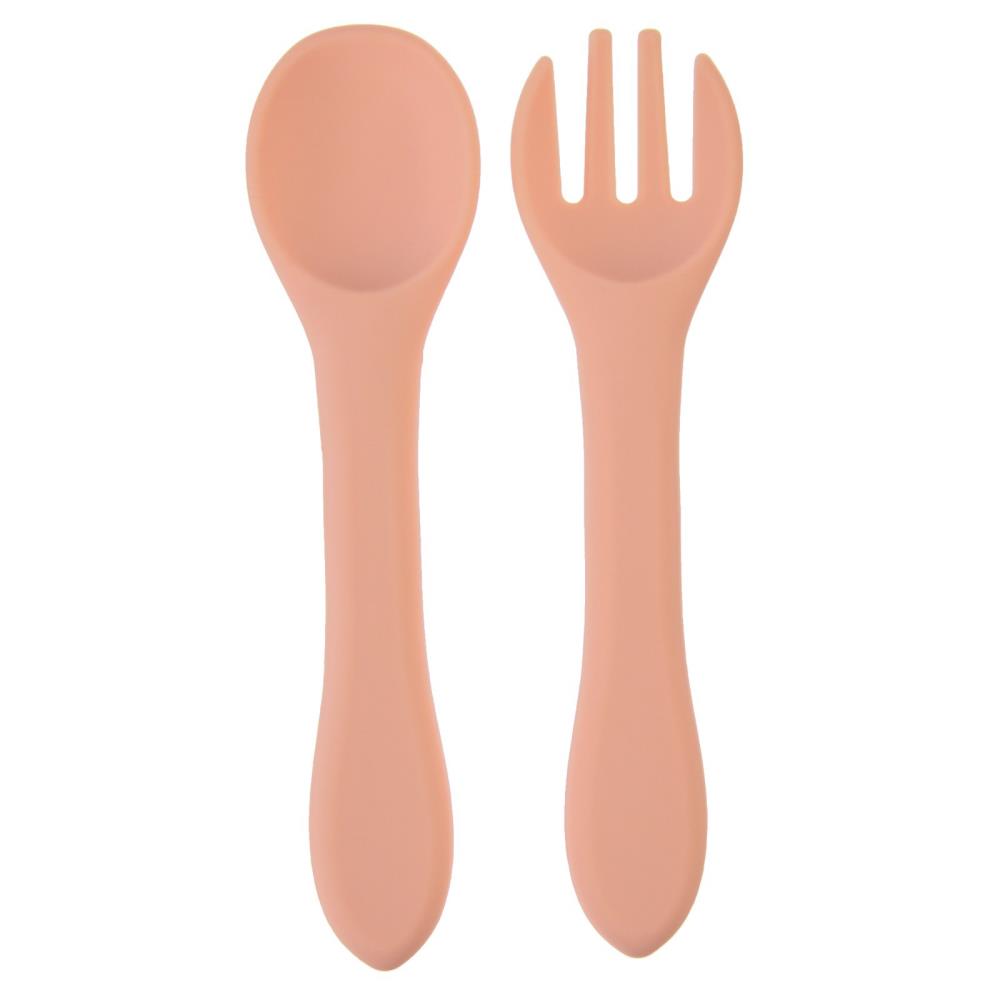 Картинка Набор детский столовых приборов, вилка и ложка, цвет розовый (№9037720) от магазина Мир детей Товары для Новорожденных