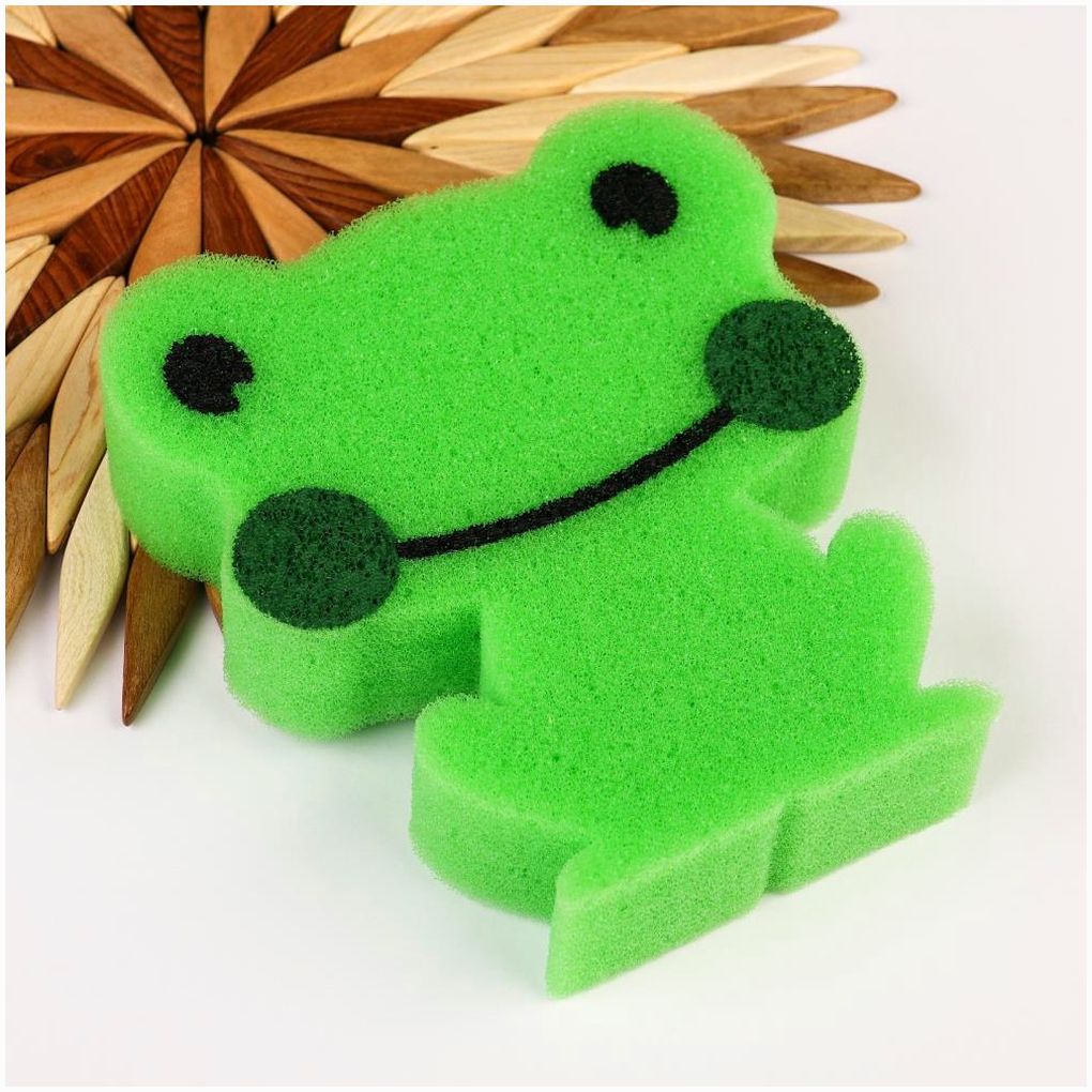 Картинка Детская губка для купания «Лягушка», поролон (№10158567) от магазина Мир детей Товары для Новорожденных