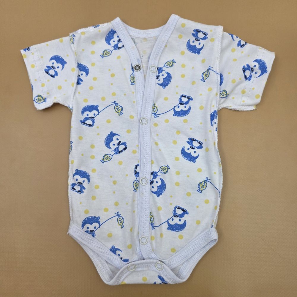 Боди №4 (кулирка, кнопки снизу и спереди, короткий рукав, швы наружу) артикул анонс 0118-56МД