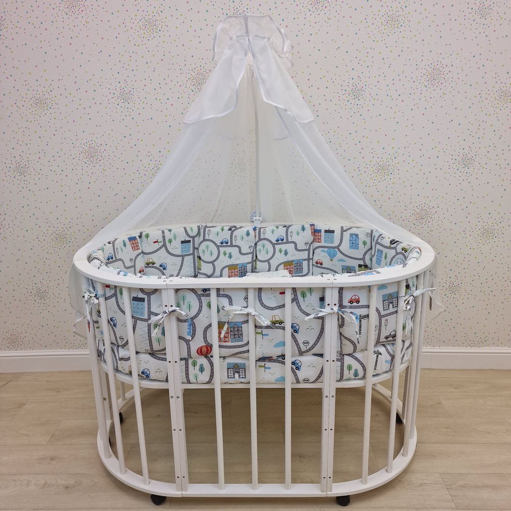 КПБ 18 пр (балдахин + борт + пододеяльник + одеяло + наволочка + подушка + простынь (бязь) 12кв артикул анонс 1144-0-1_09