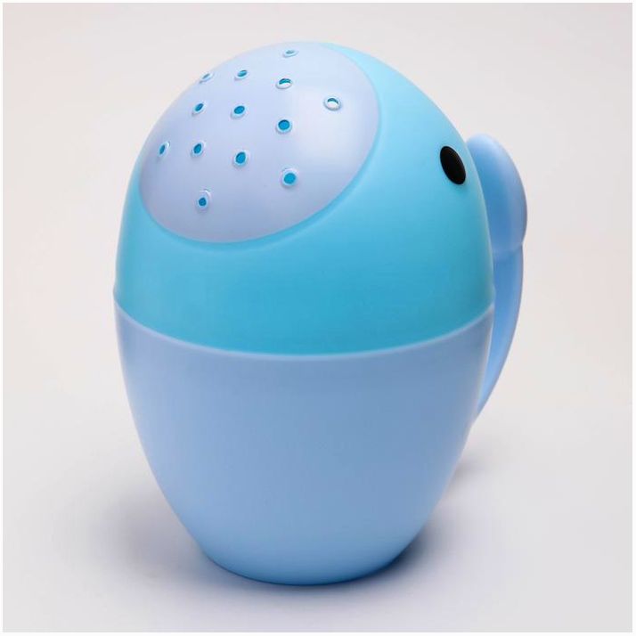 Ковш для купания и мытья головы, детский банный ковшик, хозяйственный «Кит», 400 мл., цвет голубой артикул анонс 4350278