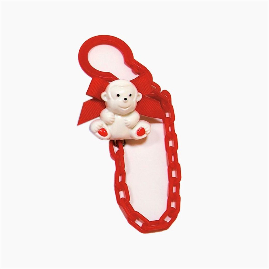 Держатель для пустышки на цепочке с прищепкой 