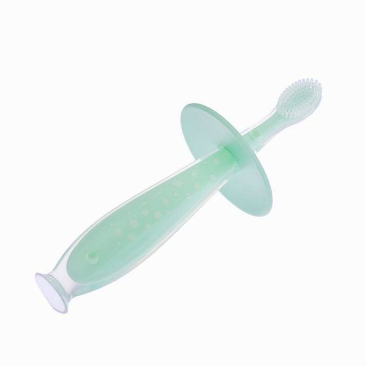 Зубная щётка детская, на присоске, с ограничителем, цвет МИКС артикул анонс 3489234