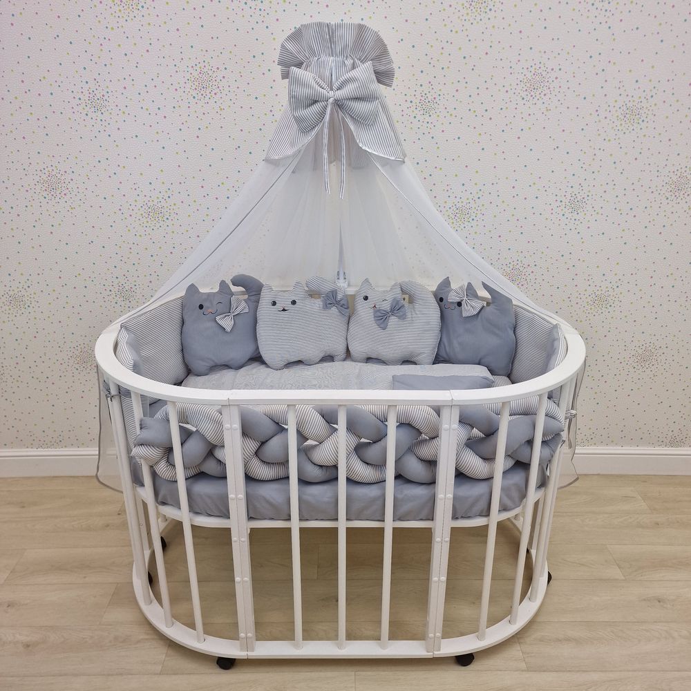 КПБ 15 пр (балдахин + борт + пододеяльник + одеяло + наволочка + подушка + простынь (бязь) артикул анонс 1177-0-1_08