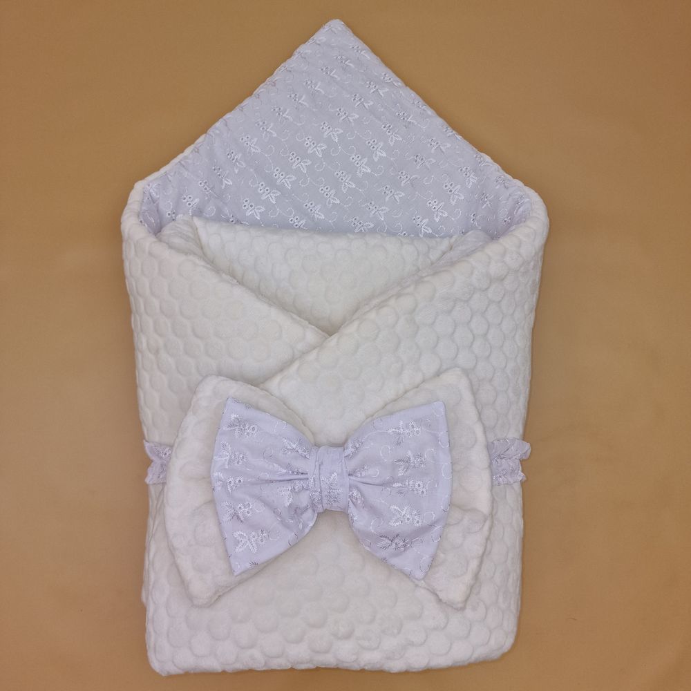 Комплект на выписку 2 пр: одеяло+бант (двухсторонний) артикул анонс 1876в-0-1_м_09