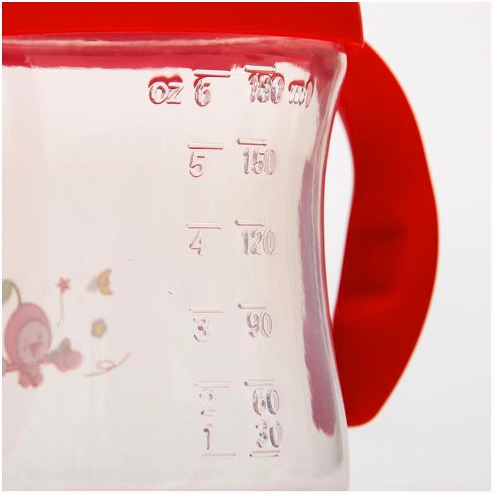 Картинка Бутылочка для кормления, с ручками, 180 мл., цвет красный (№4770833) от магазина Мир детей Товары для Новорожденных