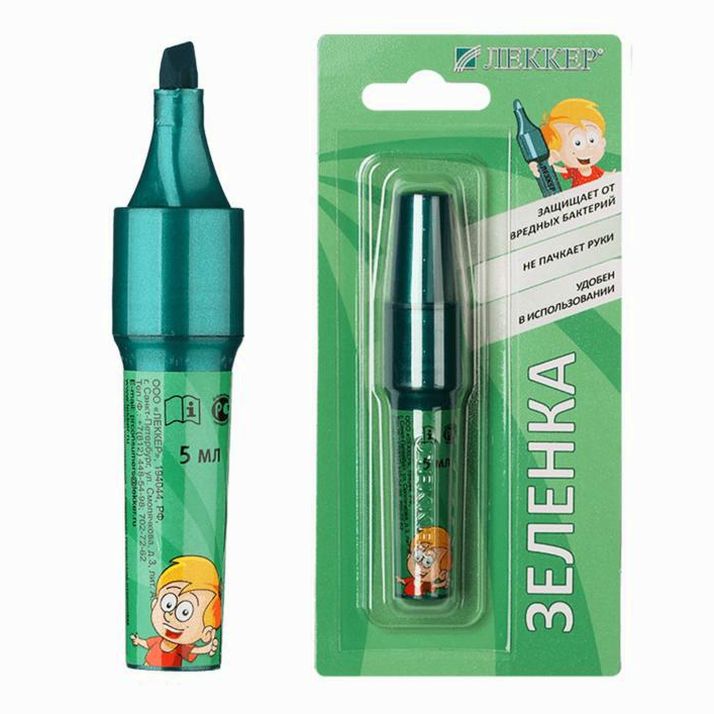 Зелёнка Lekker, фломастер, 1%, 5 мл артикул анонс 1158083