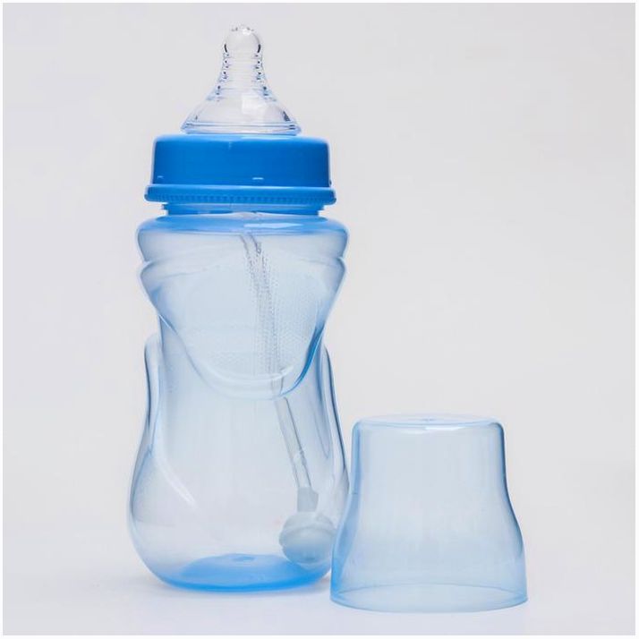 № 4770836 Бутылочка для кормления, широкое горло, от 6 мес., 300 мл., цвет голубой