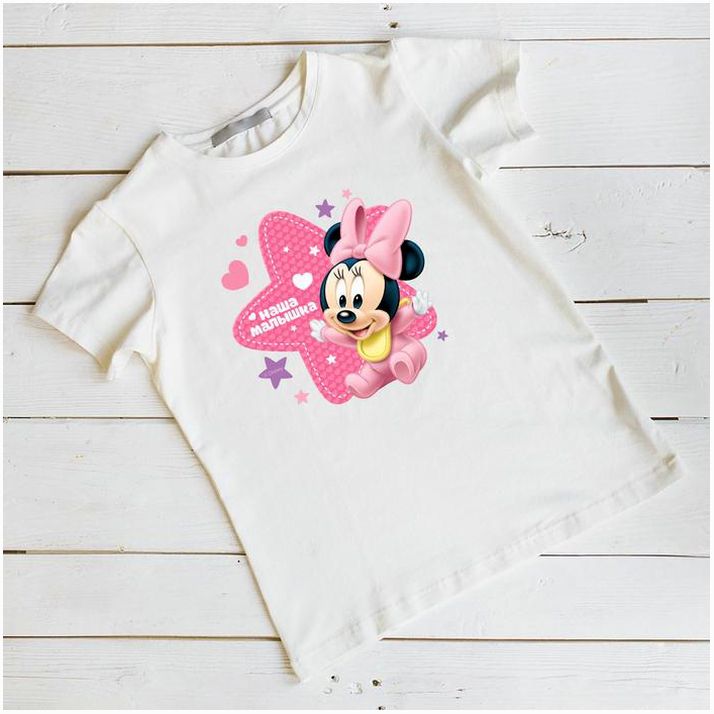 Картинка Термонаклейка на одежду "Милая малышка", Минни Маус (№3546273) от магазина Мир детей Товары для Новорожденных