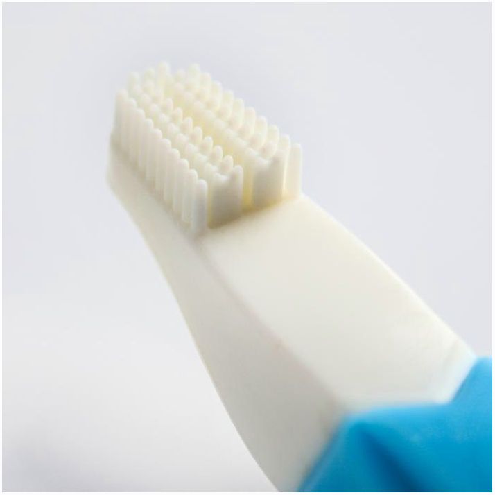 Картинка Детская зубная щетка, прорезыватель - массажер «Бананчик», силиконовая, цвет голубой (№4482599) от магазина Мир детей Товары для Новорожденных