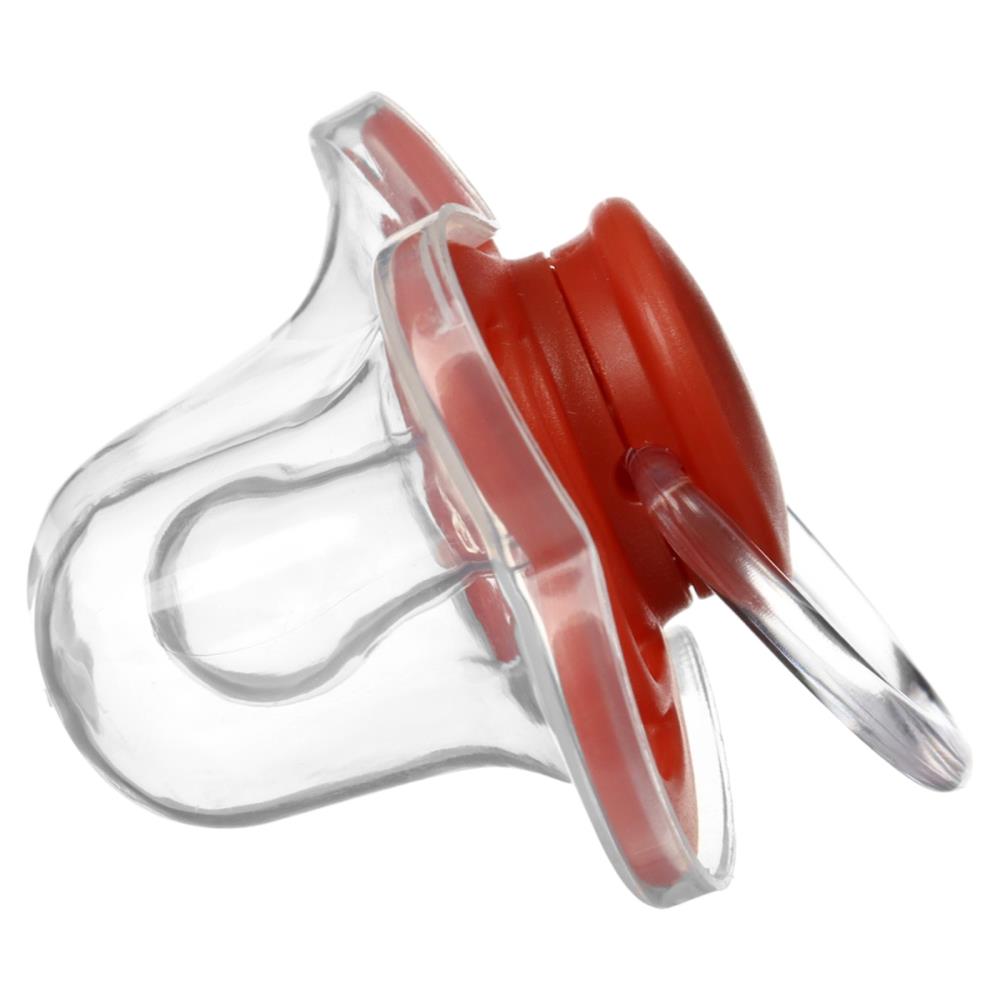 № 9887467 Соска - пустышка силиконовая классическая, от 0 мес., с колпачком, цвет вишневый