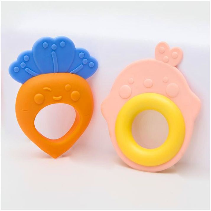 Набор погремушек - прорезывателй «Овощной микс», 2 шт артикул анонс 4754407