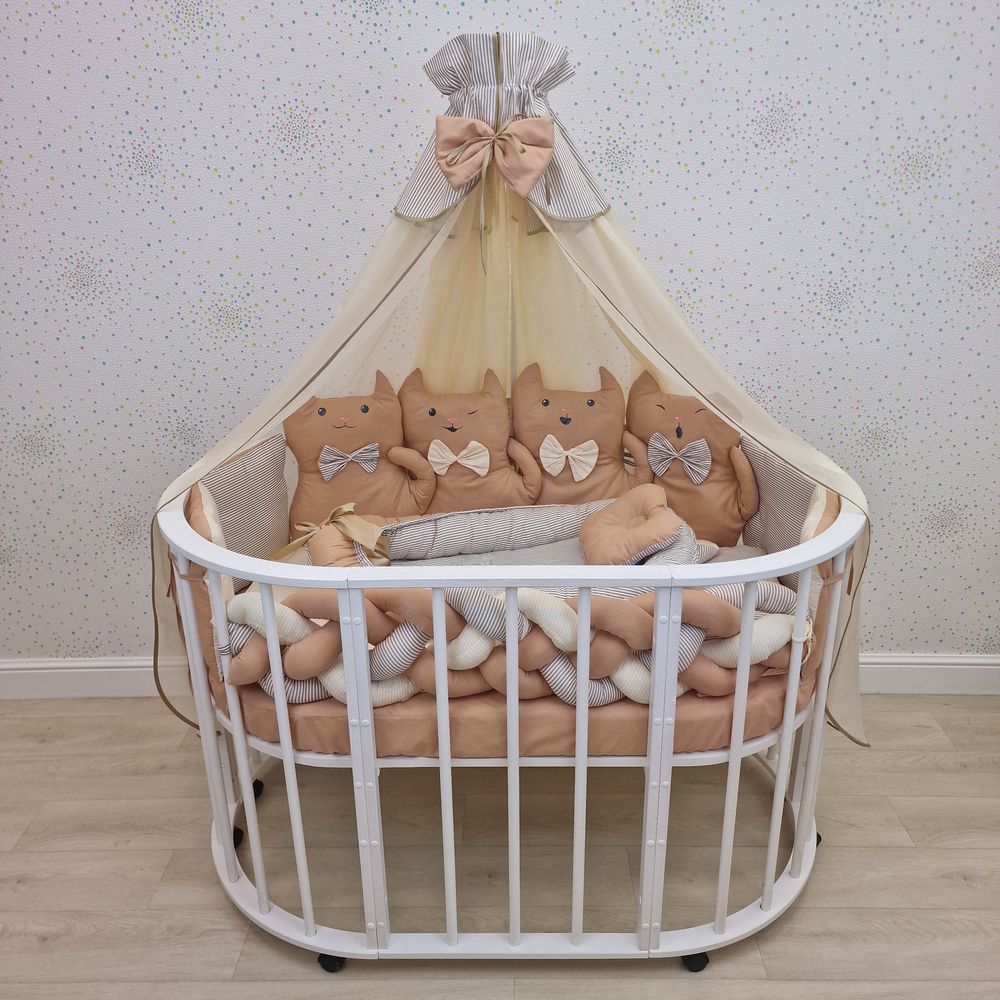 КПБ 17 пр (балдахин + борт + пододеяльник + одеяло + наволочка + 2подушки + простынь + гнездо (бязь) артикул анонс 1172-0-1_08