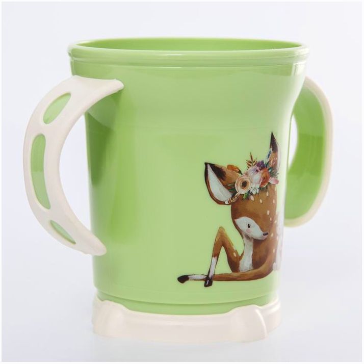 № 3885203 Чашка детская с декором, 270 мл, цвет зеленый, рисунок МИКС