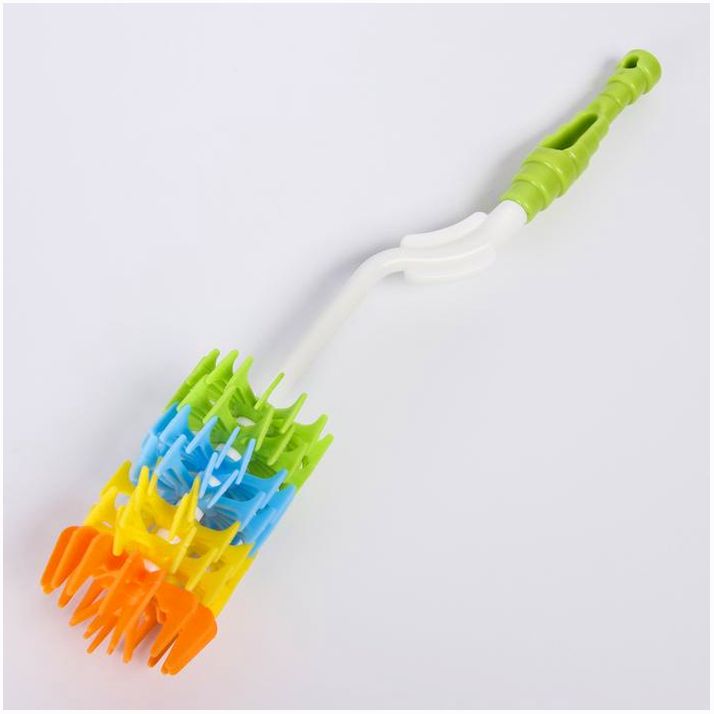 Ёршик по уходу за детскими бутылочками, силикон, цвет МИКС артикул анонс 4618993