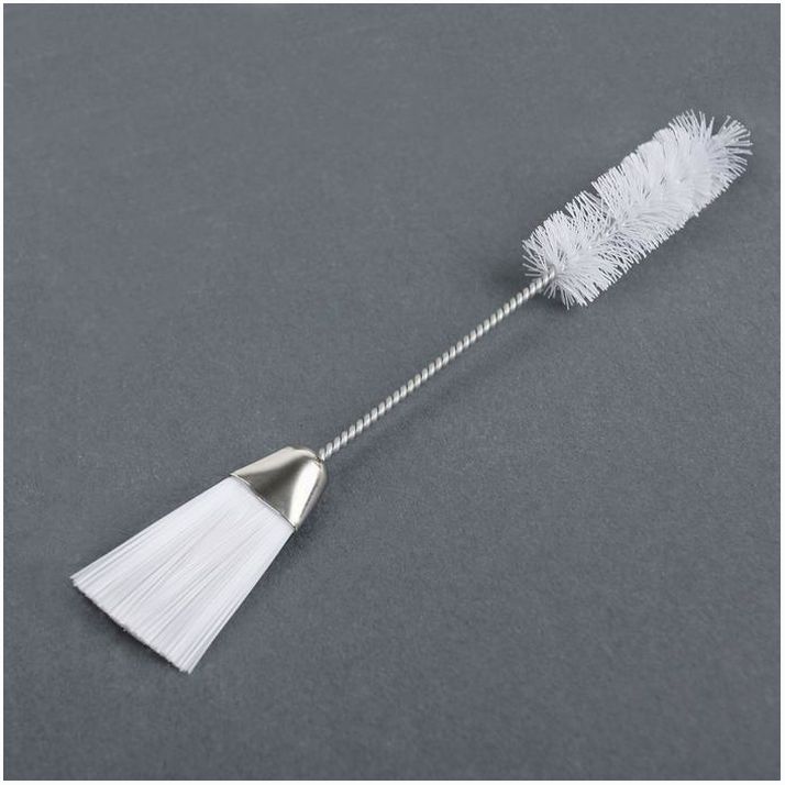 Картинка Набор ёршиков для посуды Доляна, 2 шт: 14,5?2,5 см, 17?0,5 см, цвет белый (№3565815) от магазина Мир детей Товары для Новорожденных