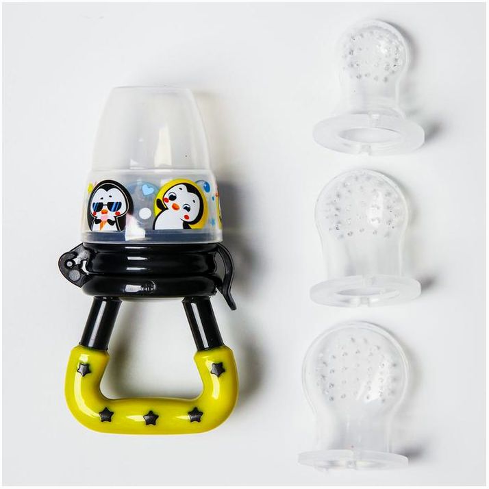 Ниблер для прикорма «ТРЕНД. Пингвин» в наборе с силиконовыми сеточками 2шт артикул анонс 5057906