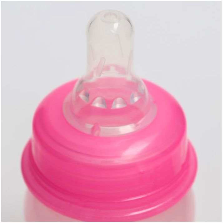 Картинка Бутылочка для кормления цветная, классическое горло, 60 мл., от 0 мес., рисунок МИКС для девочки (№2825274) от магазина Мир детей Товары для Новорожденных