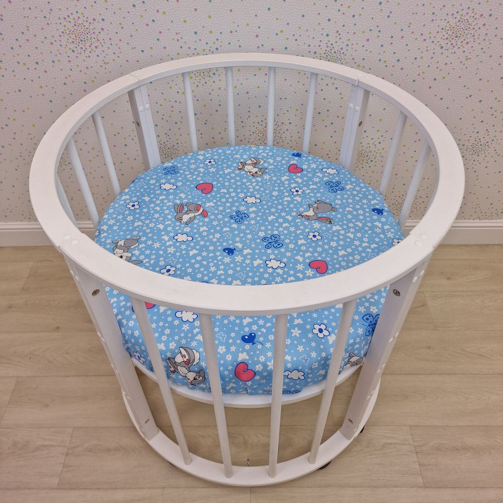 Простыня на резинке на круглую кровать (бязь) артикул анонс 255_37