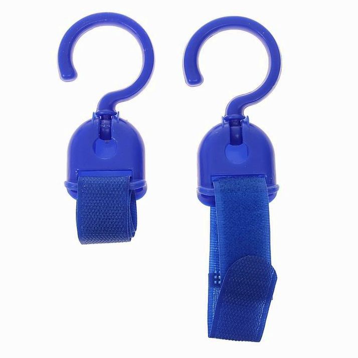 № 833869 Крючок для сумок на коляску (на липучке), набор 2 шт., цвета МИКС