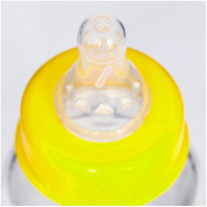 Картинка Бутылочка для кормления стекло «Мишка Принц», классическое горло, средний поток, 180 мл., от 3 мес. (№5478802) от магазина Мир детей Товары для Новорожденных