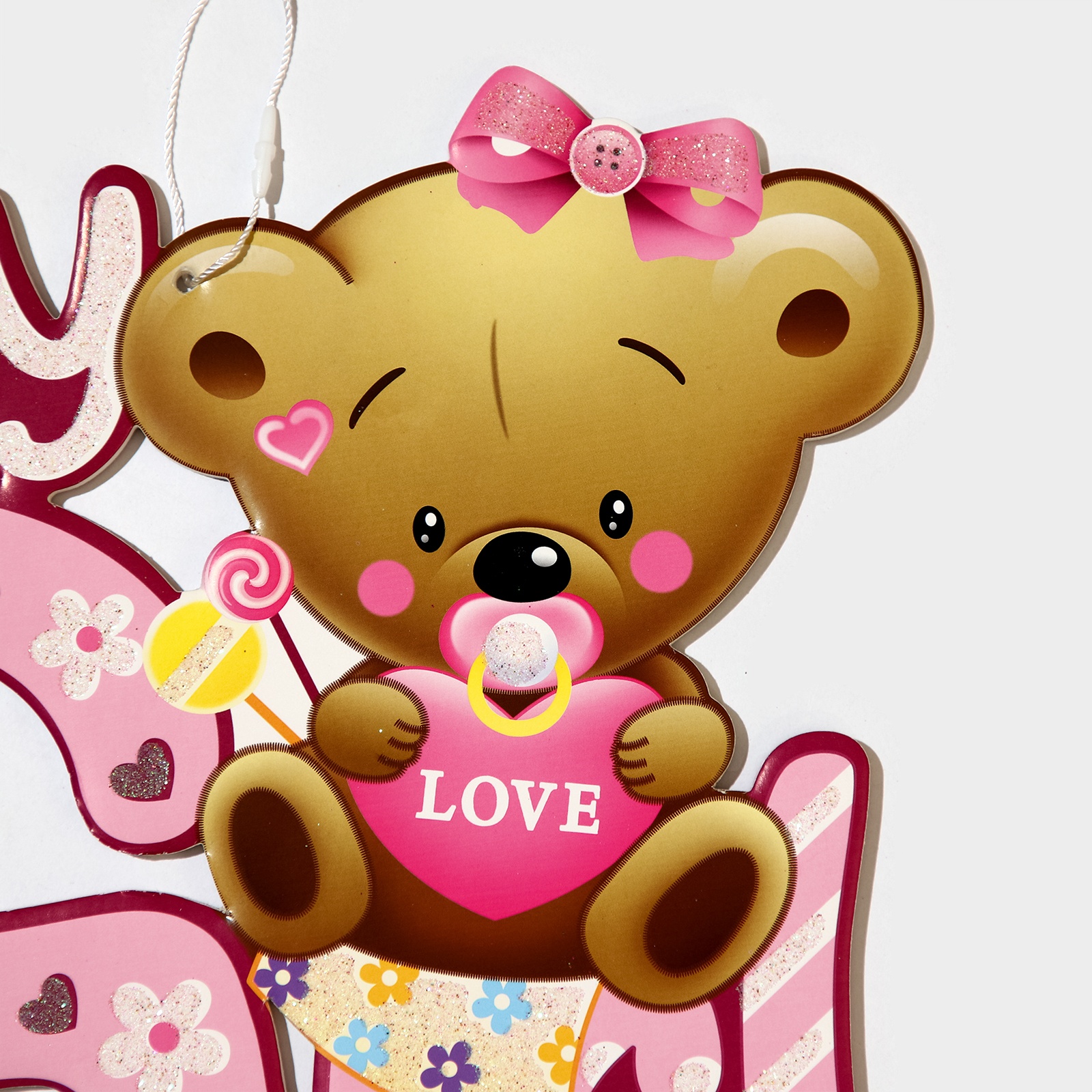 Картинка Декоративное украшение (подвеска) "Baby Girl" 30х25 см, цв. розовый (№10519024) от магазина Мир детей Товары для Новорожденных