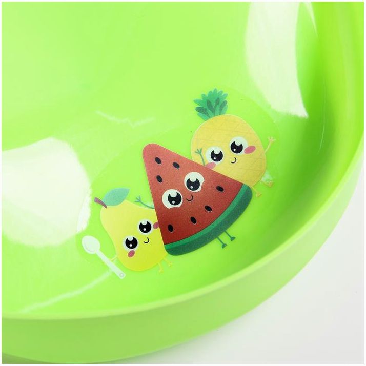 № 3268119 Нагрудник для кормления «Фруктики» пластиковый с карманом, цвет салатовый