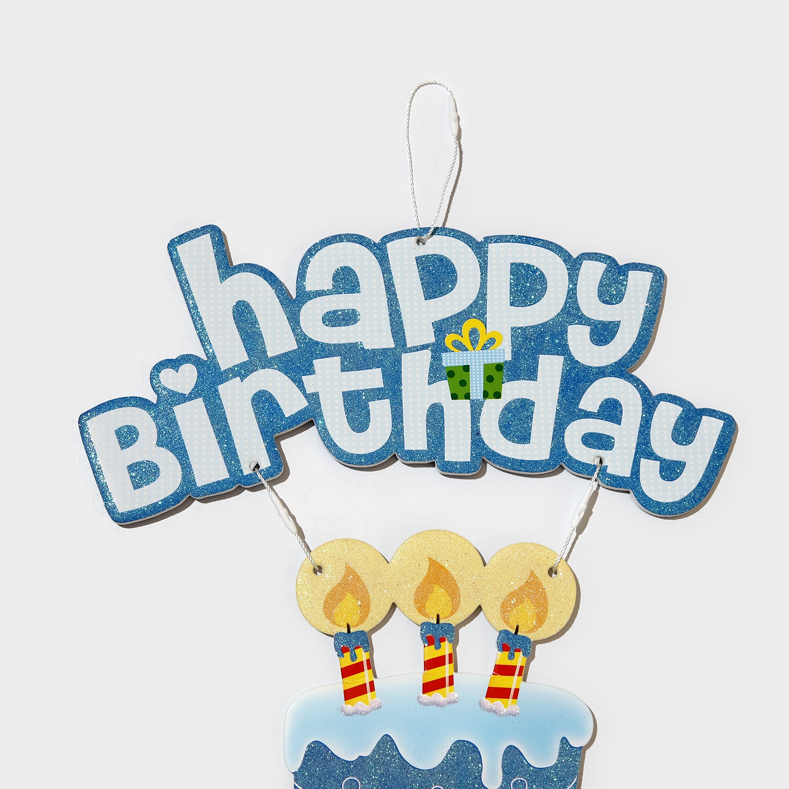 Картинка Декоративное украшение (подвеска) "Happy Birthday" 42х26 см, цв. голубой (№10519021) от магазина Мир детей Товары для Новорожденных