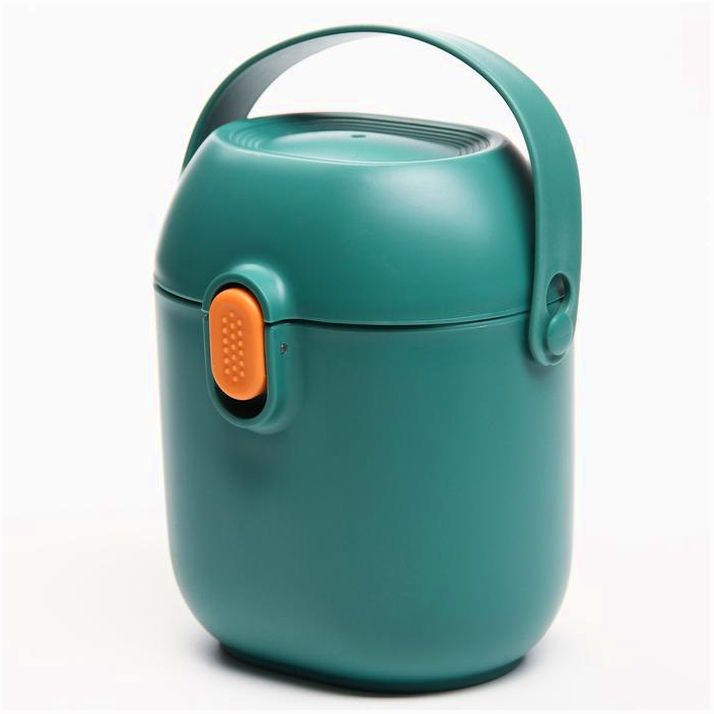 Контейнер для хранения детского питания, с ложкой 450 мл, цвет зеленый артикул анонс 7550789