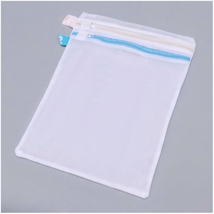 № 4789973 Мешок для стирки белья Доляна, 38?27 см, двойной, цвет белый