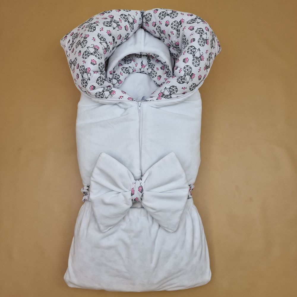 Конверт - одеяло трансформер с карманом+бант-подушка ассорти (плюш/интерлок) артикул анонс 7496-0-1_04