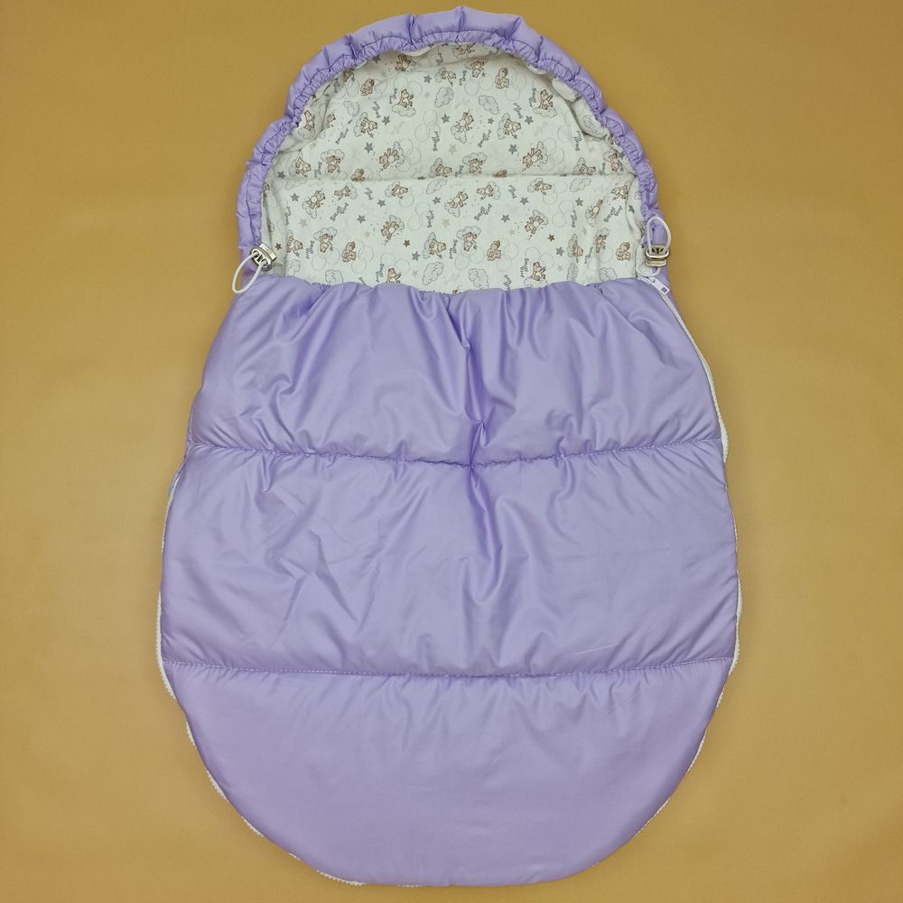 Картинка Конверт "яйцо" на молнии с затягивающимся капюшоном (дюспо/футер) (№577) цвета в ассортименте от магазина Мир детей Товары для Новорожденных