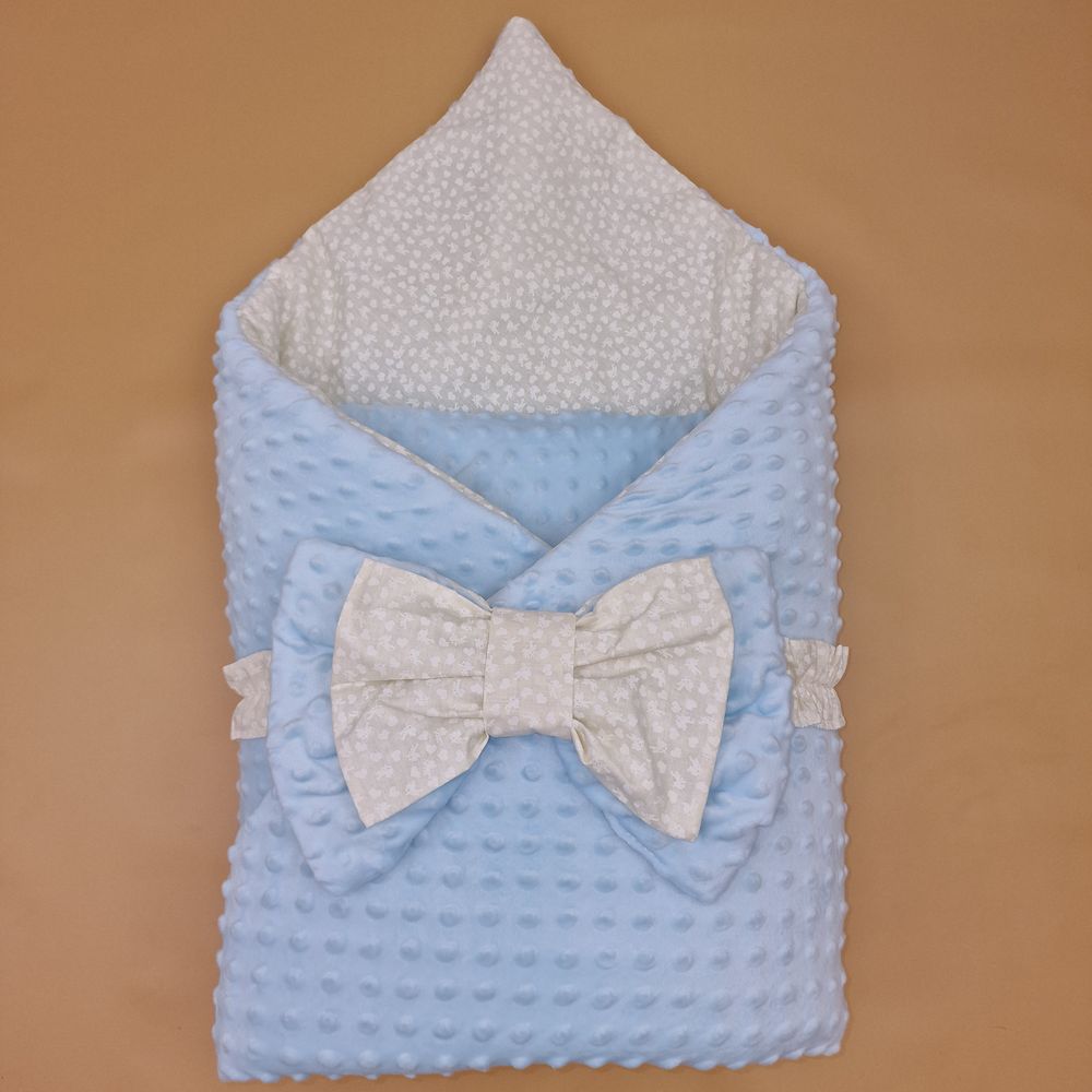 Комплект на выписку 2 пр: одеяло+бант (двухсторонний) артикул анонс 1876в-1-2_м_02
