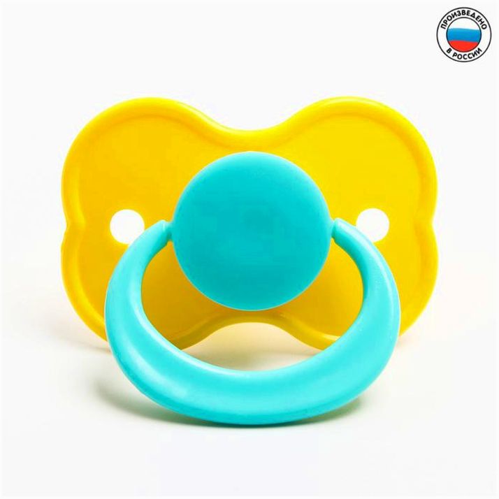 Соска-пустышка латексная классическая «Карамелька» с кольцом, от 0 мес., цвета МИКС артикул анонс 1476672