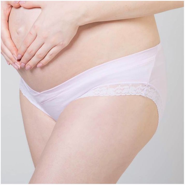 Трусы с кружевом для беременных (низкие), размер 44-46, цвет сиреневый артикул анонс 2512490