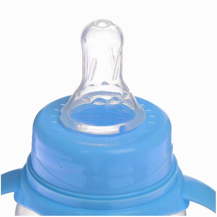 Картинка Бутылочка «Морское приключение», классическое горло, с ручками, 150 мл., от 0 мес., цвет голубой (№2969853) от магазина Мир детей Товары для Новорожденных