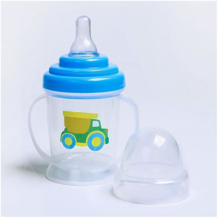 № 3275229 Набор детской посуды «Малыш», 4 предмета: тарелка, бутылочка, ложка, вилка, от 5 мес.