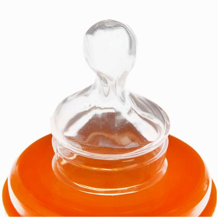 Картинка Бутылочка для кормления цветная с ручками, 150 мл, от 0 мес., цвет золотой (№2825265) от магазина Мир детей Товары для Новорожденных