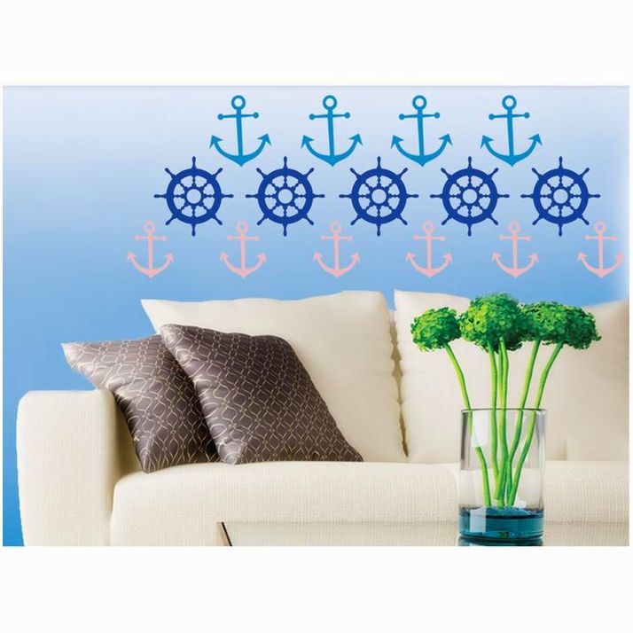 Набор интерьерных наклеек «Морские приключения», 21 х 29,5 см артикул анонс 1442567