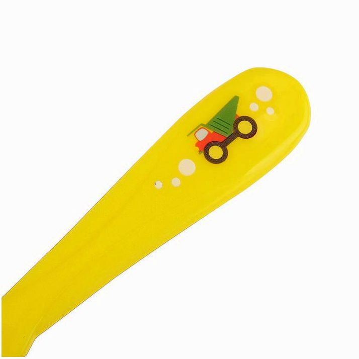 Картинка Столовые приборы «Транспорт», 2 предмета: ложка и вилка, от 5 мес., цвет жёлтый (№2618980) от магазина Мир детей Товары для Новорожденных